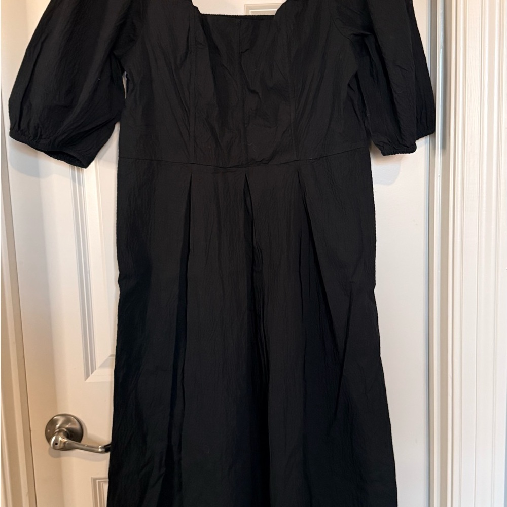 a new day Black Puff Sleeve Maxi Dress